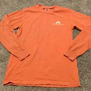 Orange Nature Backs Clothing Long Sleeve Tee